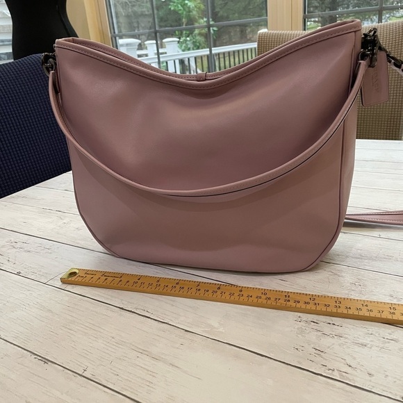 COACH Women's Soft Tabby Leather Hobo Shoulder Bag crossbody purple minimalist - Picture 12 of 15